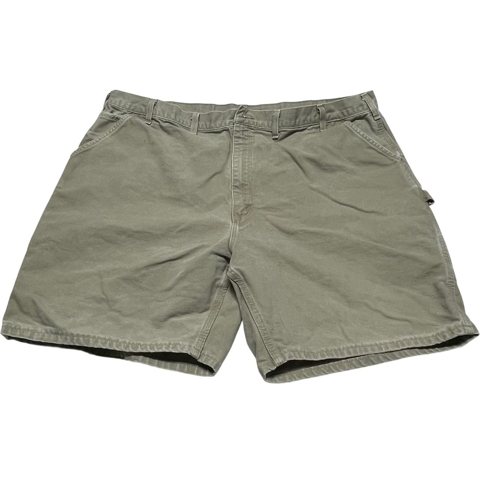 Carhartt Carpenter Shorts B25 Mens 48 Tan Canvas Original Fit Workwear